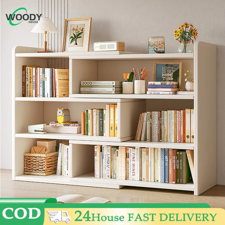 Retractable bookshelf bookcase Solid Wood Book Shelf corner bookshelf