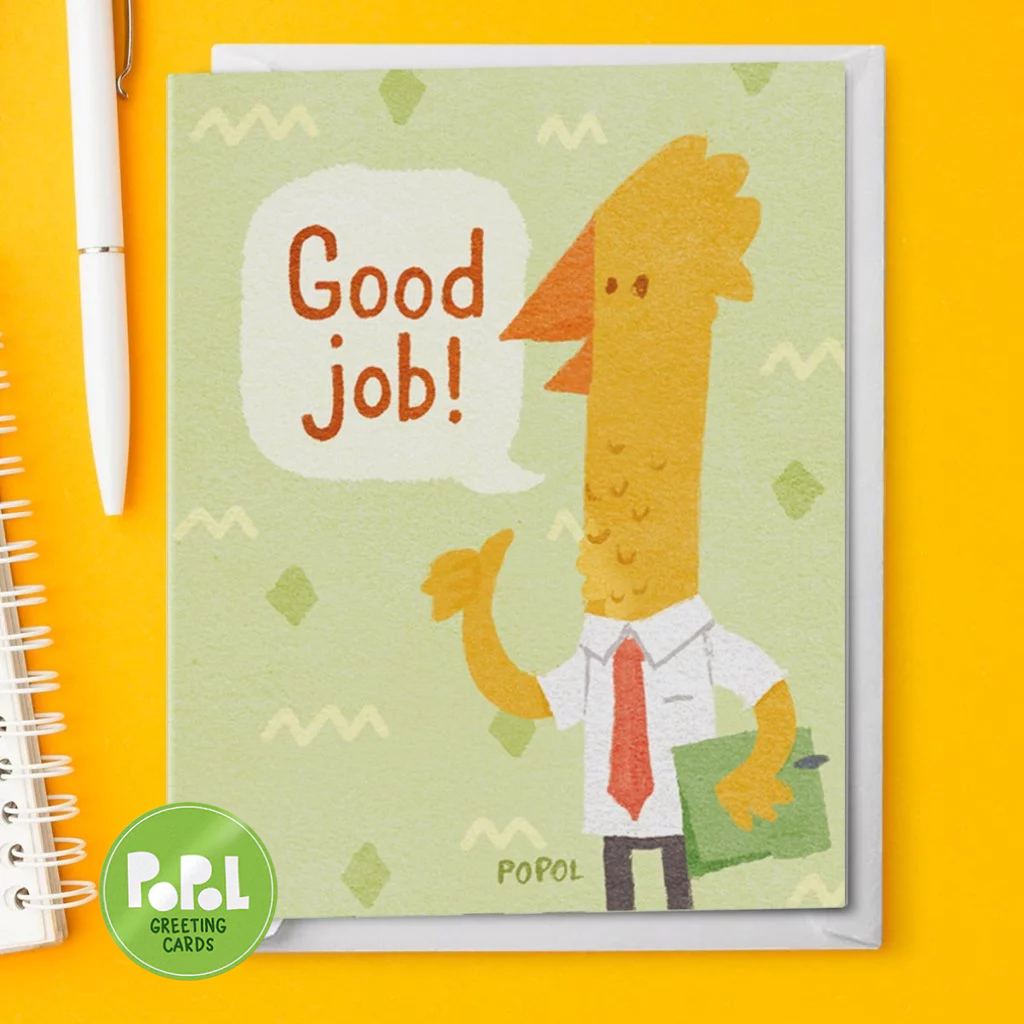 Popol -Good Job - Encouragement Office Greeting Card Cute Encouragement ...
