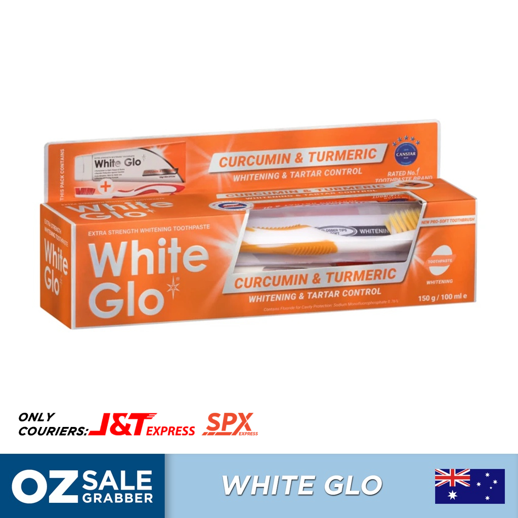 OZSALEGRABBER | White Glo Toothpaste Curcumin & Turmeric 150g {WITH ...