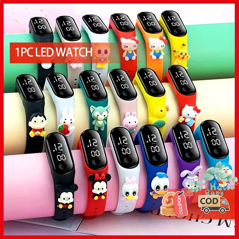 HB anime waterproof led watch digital watch for kids boy | Shopee ...