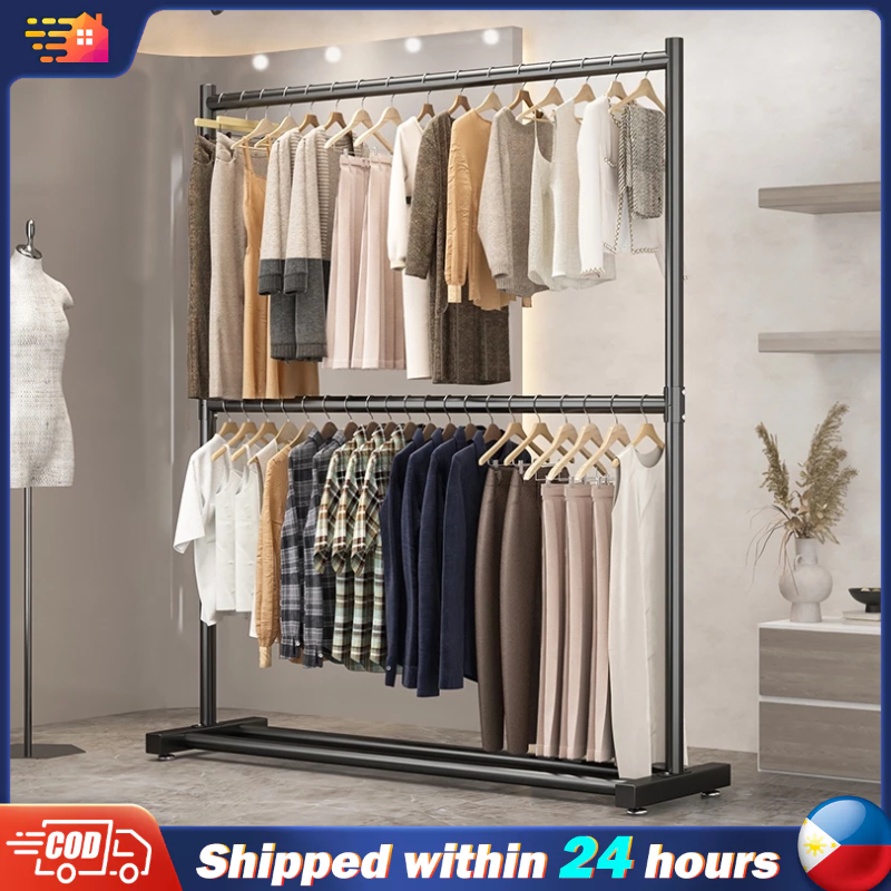 Double layer Clothes Rack Drying Rack Sampayan Stainless Hanger for