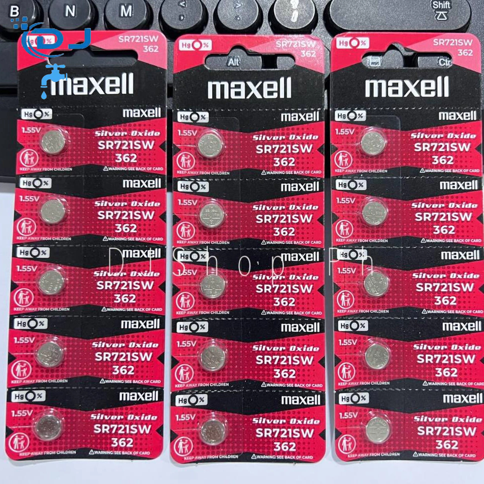 Maxell battery Original SR721SW 362 Zero Mercury 1.55v silver oxide ...