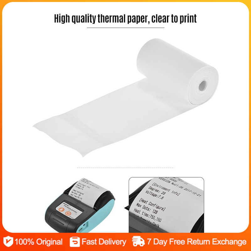 Thermal Paper Roll Coreless Glossy 57x25mm Bluetooth Lable Receipt ...