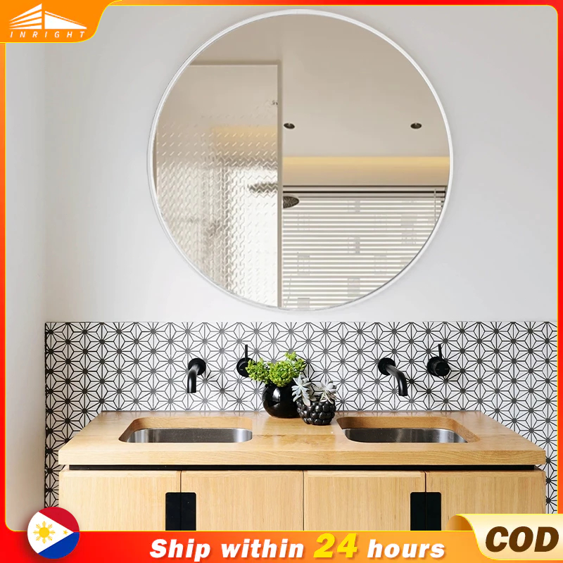 Round Decorative Mirror Banyo Salamin HD Bathroom Mirror Round Mirror ...
