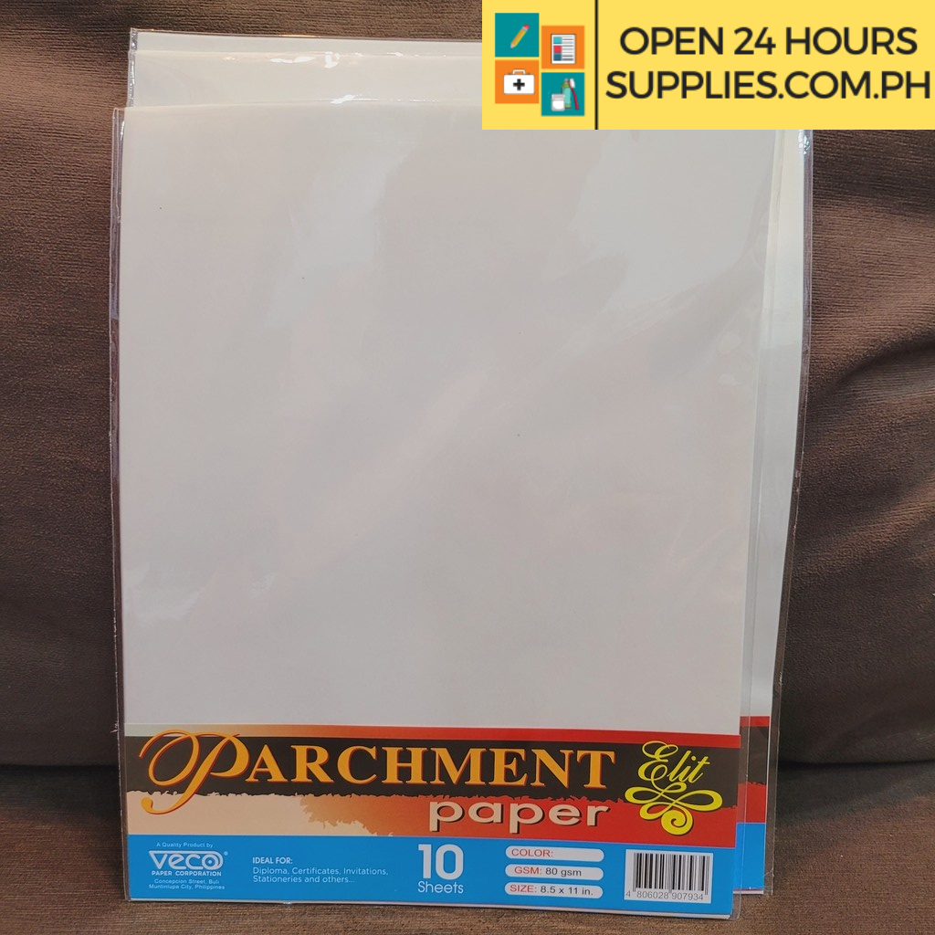 Natural White Parchment Paper Short And A4 Size Good For Certificates 10 Sheets Per Pack Shopee Philippines