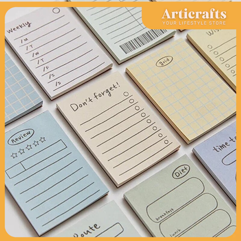 60sheets/pad Retro Color Planner Sticky Notes | Shopee Philippines