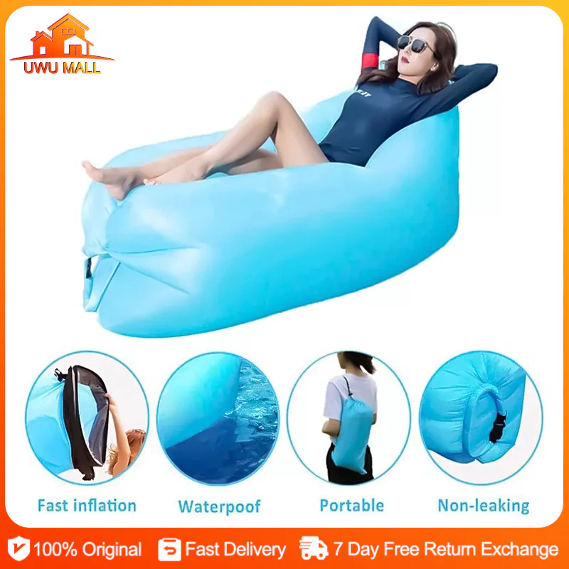Outdoor inflatable sofa sleeping bag portable foldable inflatable ...