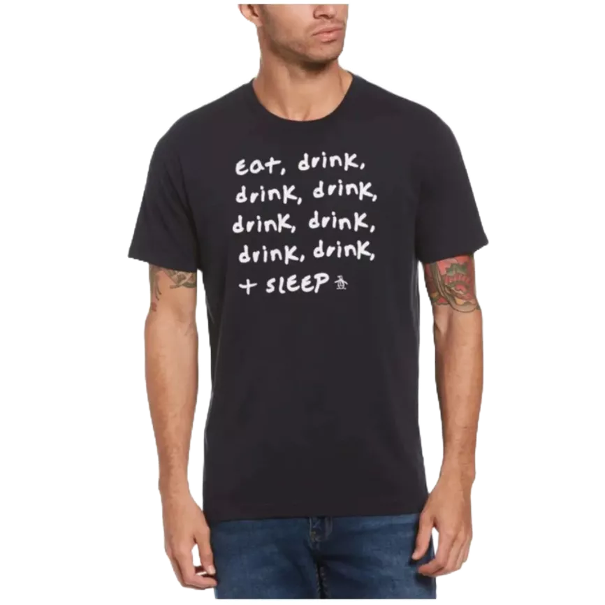Original Penguin Eat, Drink, Sleep Tee (M) Shopee Philippines