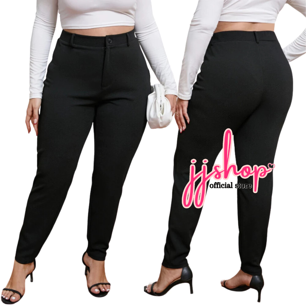 Plus Size Black Slacks Pants 25-44 Formal Pants for Women #2806