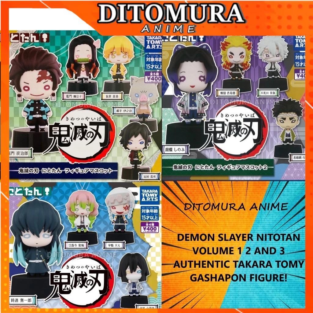 Demon Slayer Nitotan 1 2 3 Tomy Figure Hashira Tanjiro Inosuke Nezuko ...