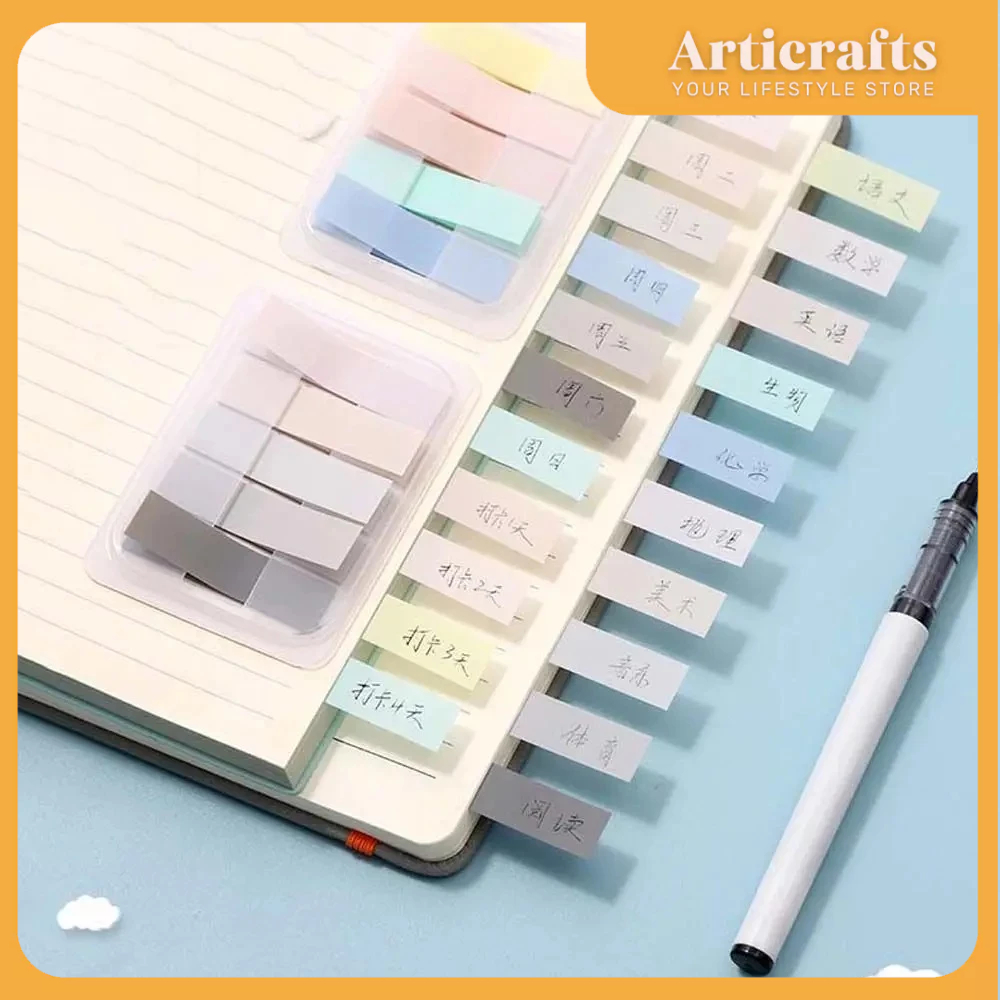 100 Sheets/Pack Morandi and Macaron Memo Pad Sticky Notes | Shopee ...