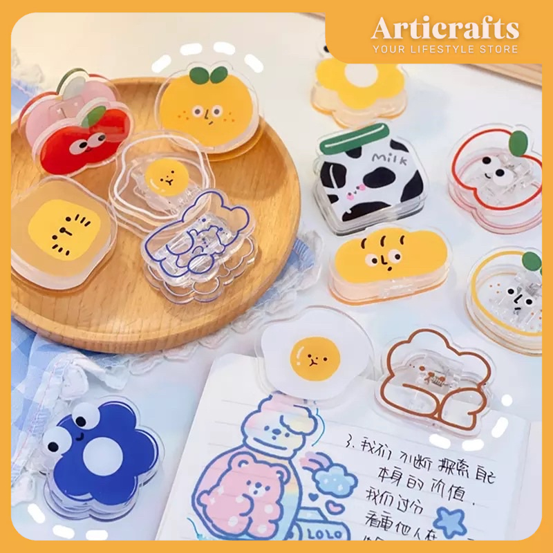 Kawaii Acrylic Paper Binder Clip | Shopee Philippines