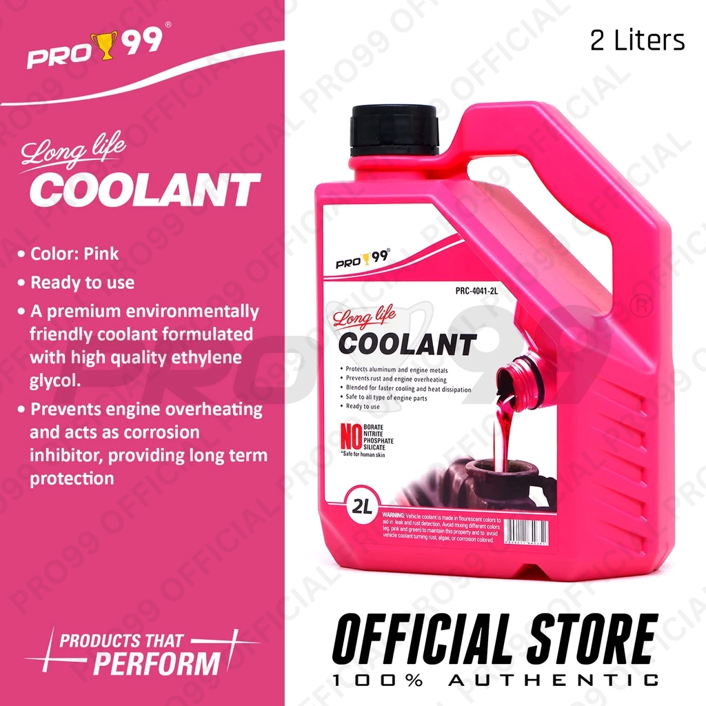 PRO-99 Official Long Life Car Radiator Coolant Pink 2L Pro99 PRC-4041 ...