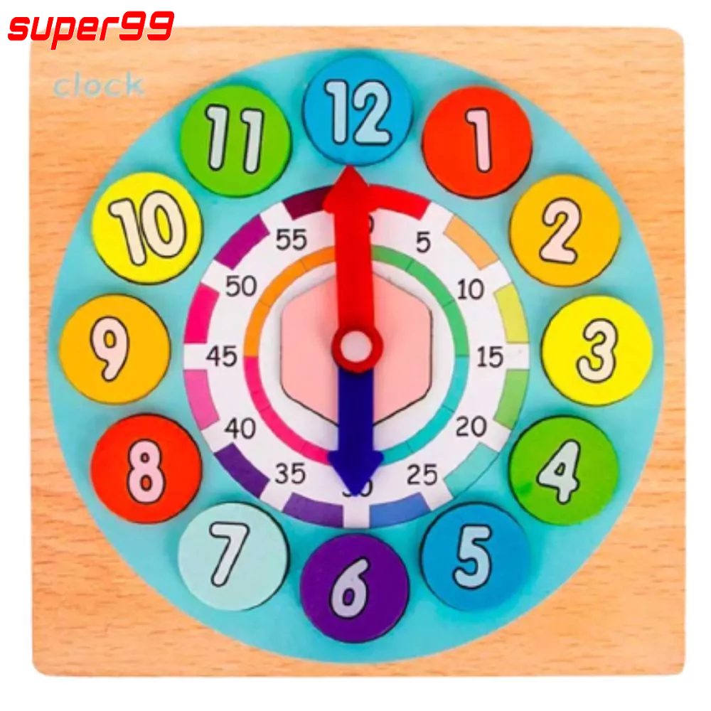 Clock Educational Toys Sorting Games Number Montessori Toys for Kids ...