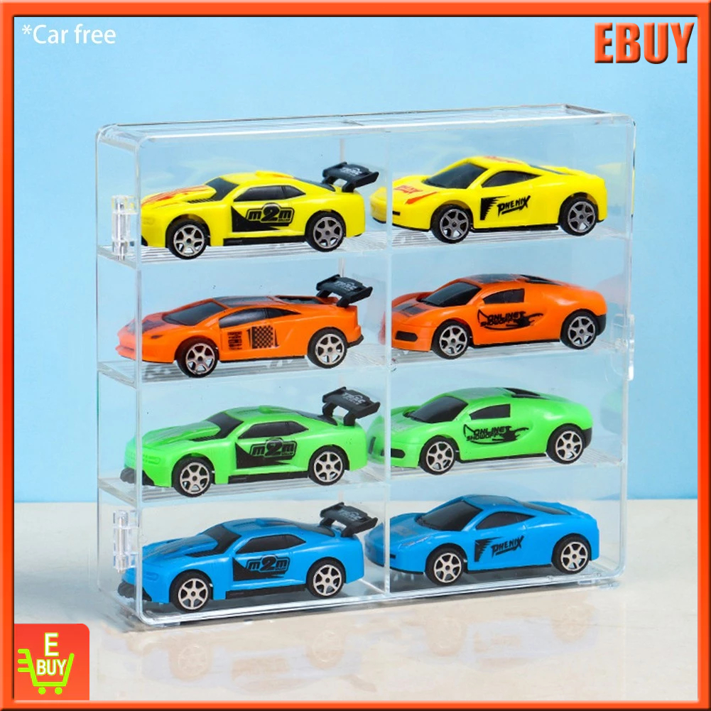 Car Model Transparent Separate-grid Storage Rack Toy Car Parking Space ...