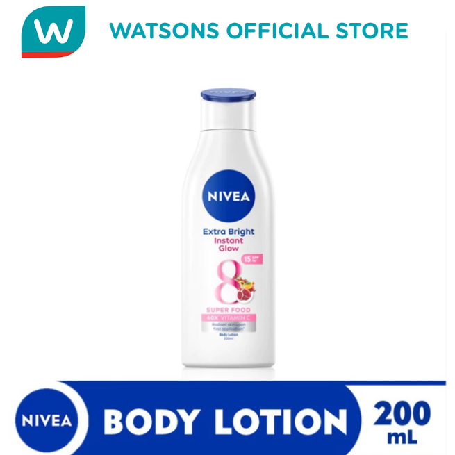 NIVEA Body Lotion Extra White Instant Glow, Instant Whitening SPF 15