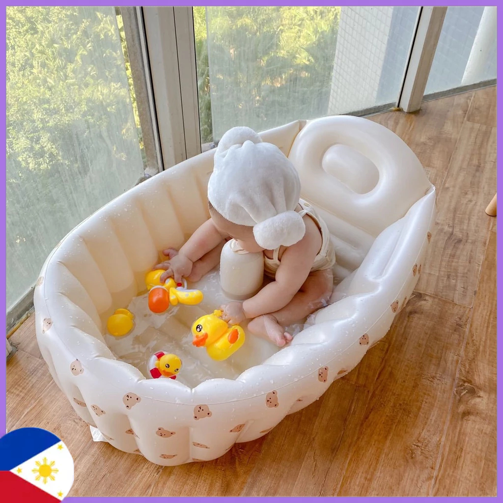 Baby Bath Tub Multifunctional Inflatables Folding Baby Bathtub Cute Foldable Infant Bathtub