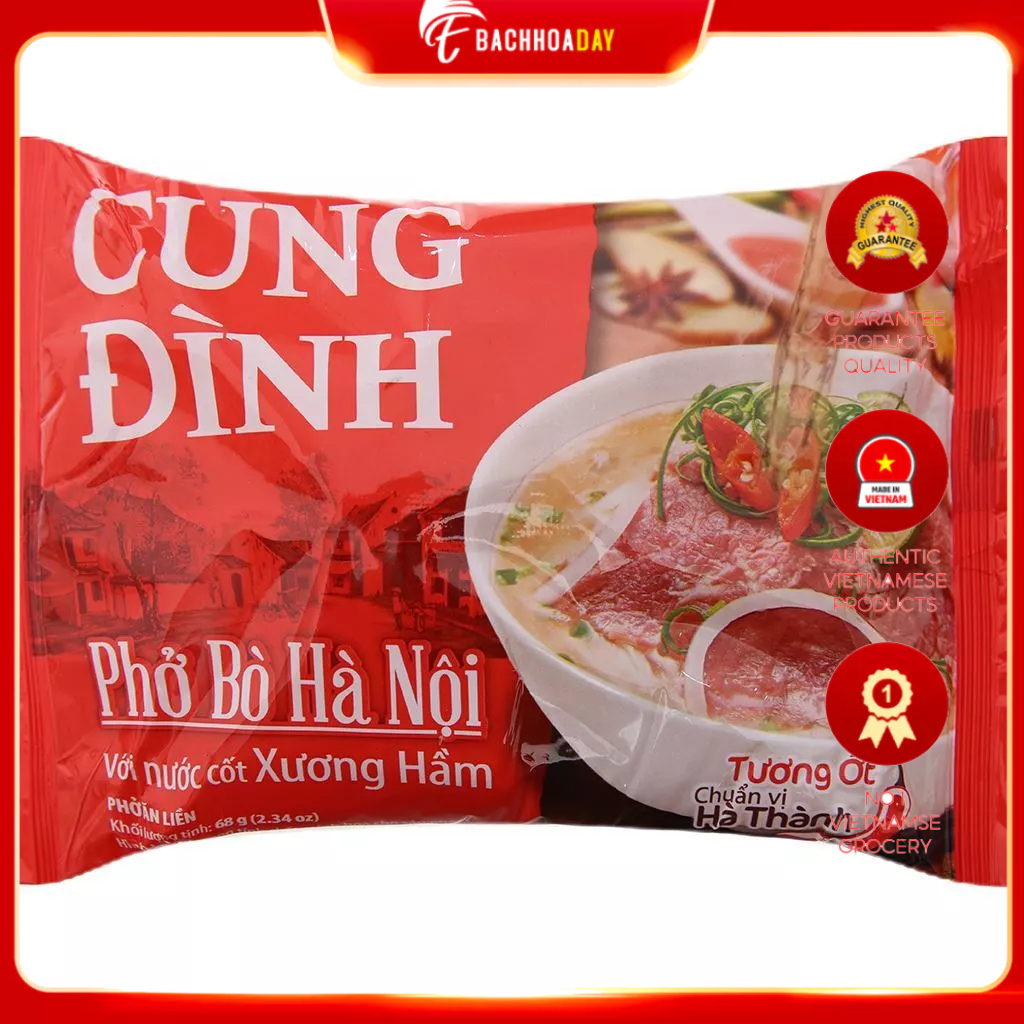 Phở Bò Cung Đình Hà Nội 68g, Cung Dinh Hanoi Beef Pho Flavor Instant ...