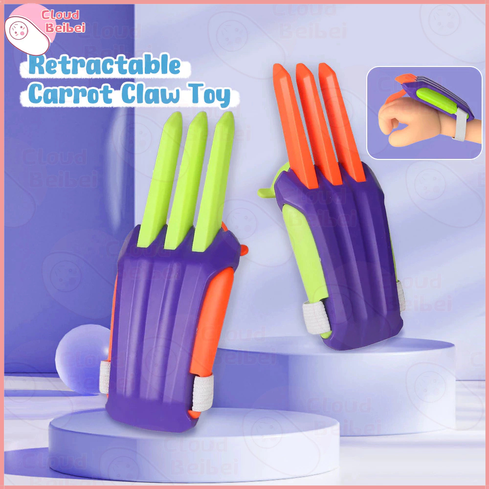 CBB 3D Gravity Toy Wolverine Claws Decompression Toy Retractable Carrot