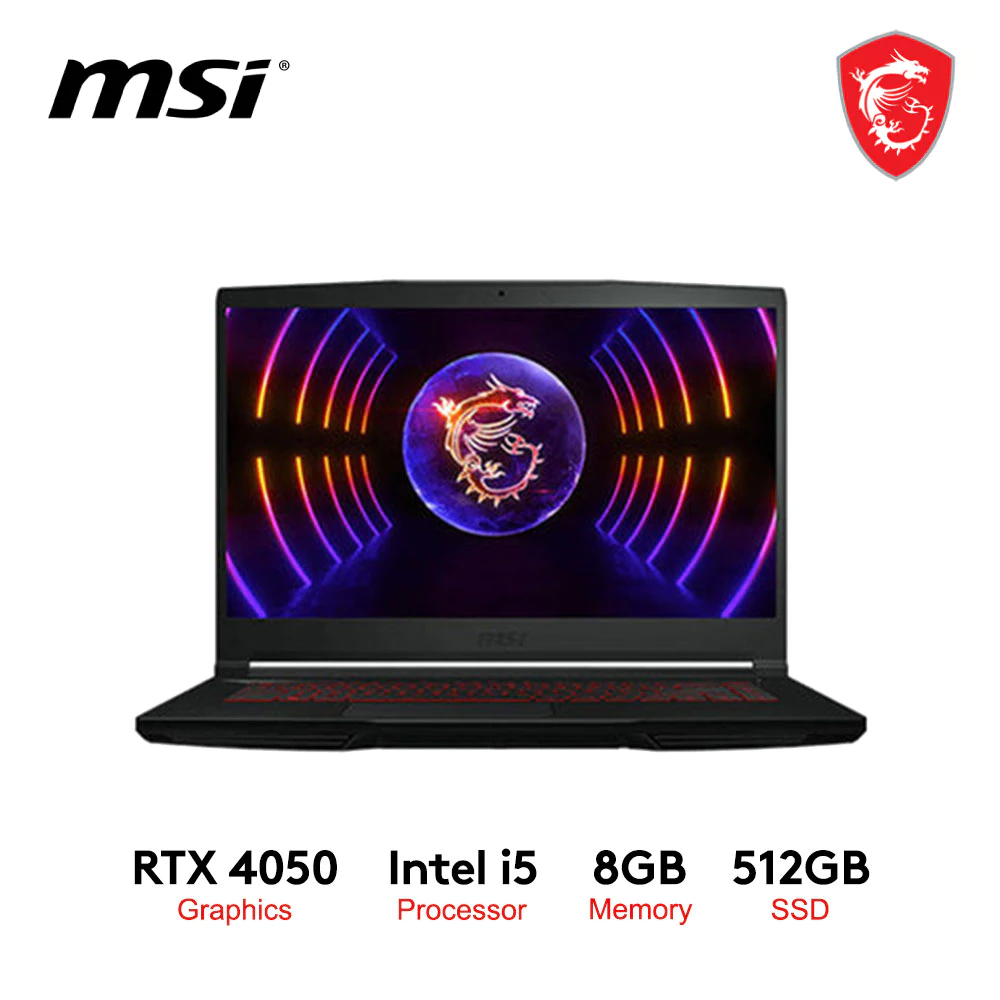 Msi Gf63 Thin 12ve 456ph 156 Fhd Intel I5 8gb Ddr4 512gb Ssd Rtx 4050 Windows 11 Gaming Laptop 0256