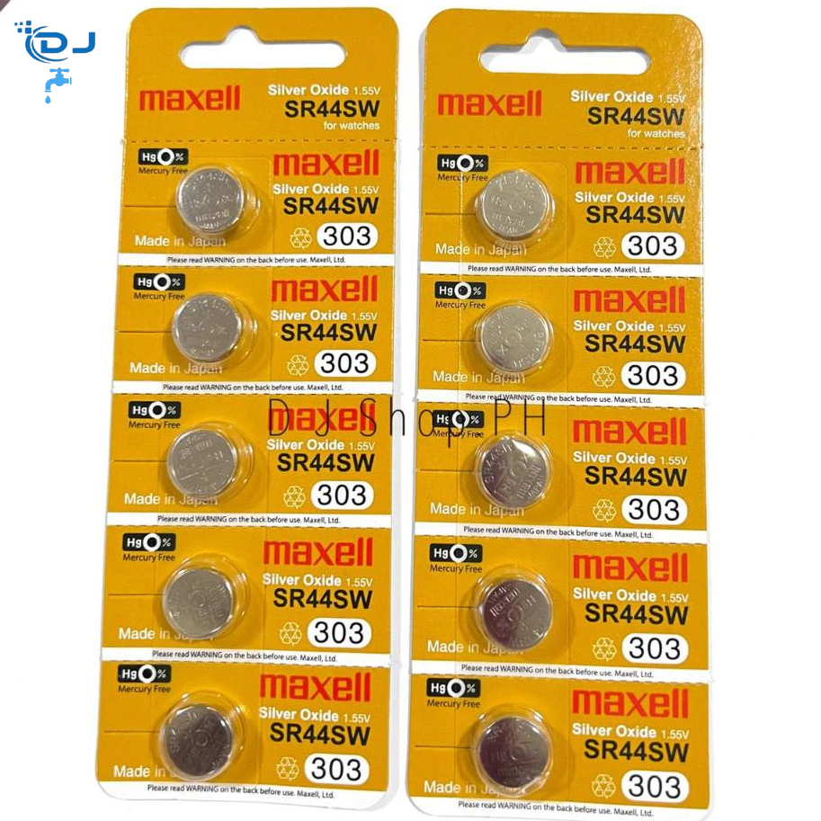 Maxell SR44W 357 165mAh 1.55V Silver Oxide Button Cell Battery | Shopee ...