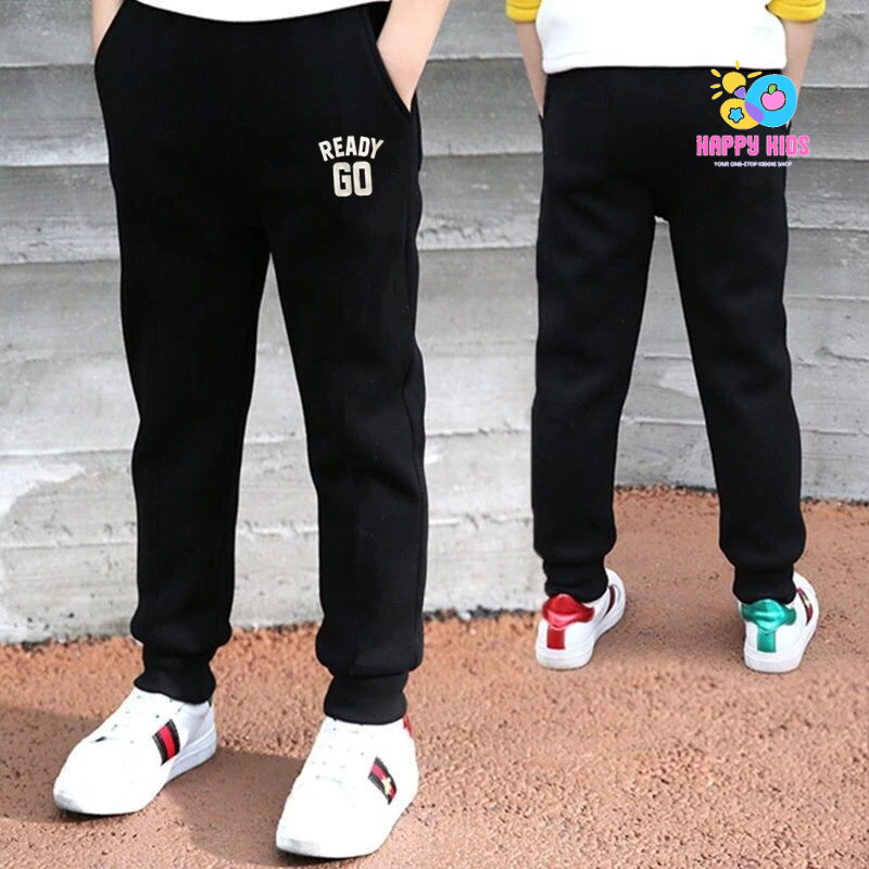 Boys black pe online joggers