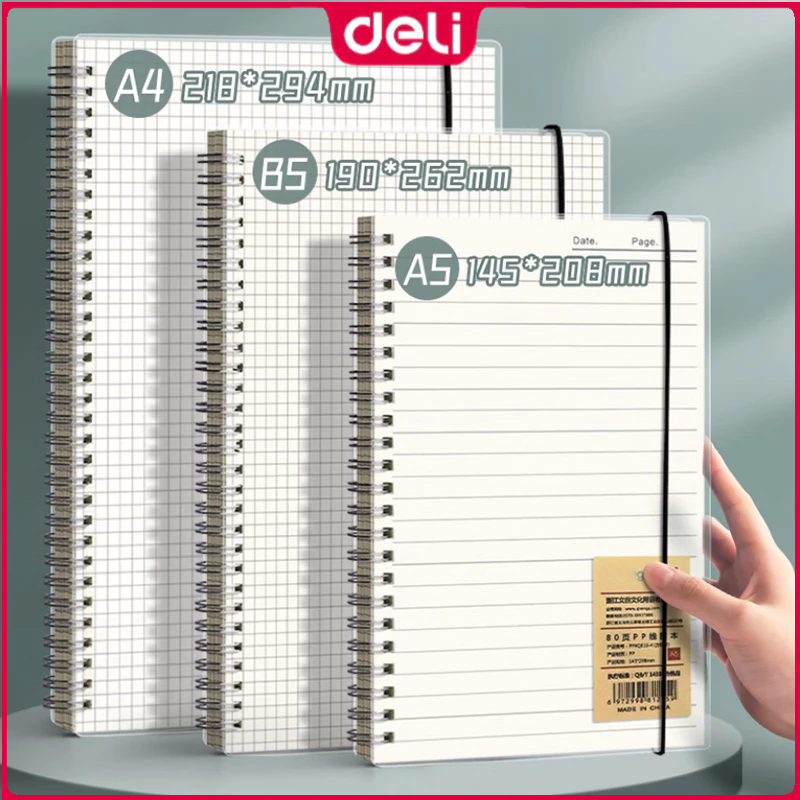 Deli A5/B5 Spiral Note Book Binder Notebook 60 Sheets Big Notebooks
