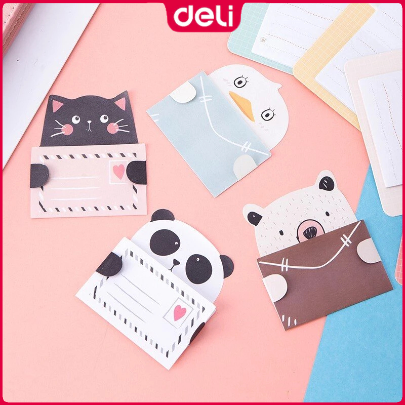 Deli Sticky Notes Cute Mini Memo Pad Student Stationary School Supplies 