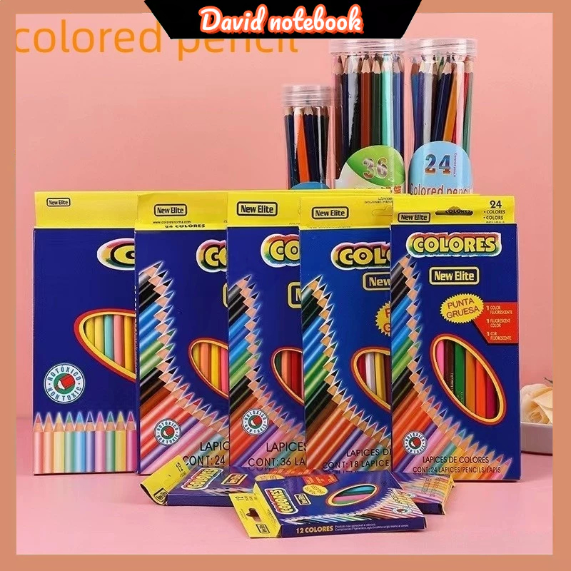 12pcs Color Boxed Colored Pencils Children's Drawing Pens Colouring ...