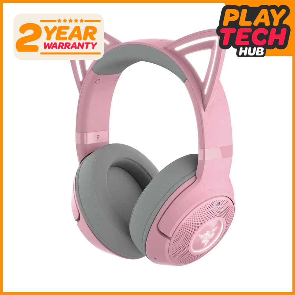 Razer Kraken Kitty V2 BT Wireless RGB Gaming Headset with Kitty Ears Quartz Shopee Philippines