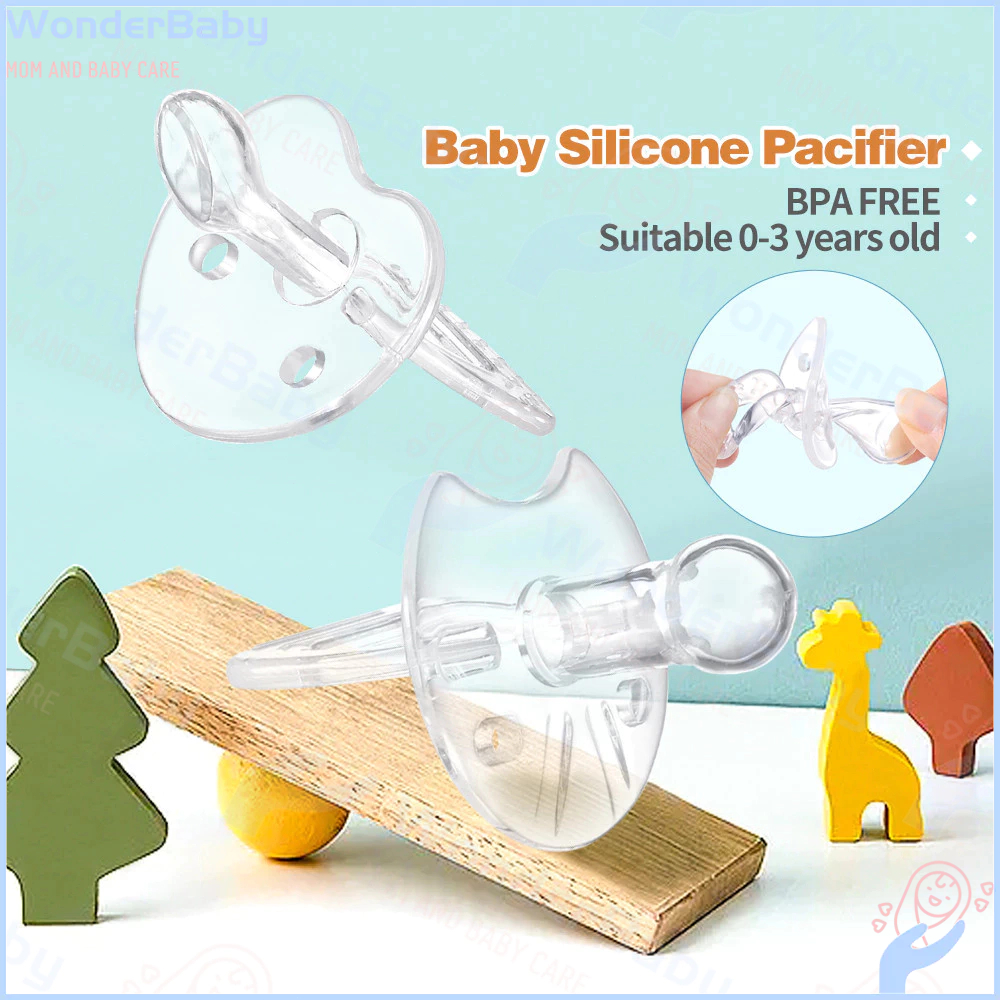 Wonderbaby Baby Silicone Pacifier Teether Soother Flat/Round Newborn ...