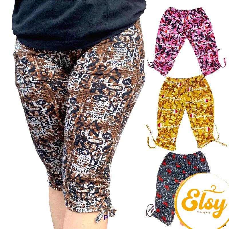 Comfy Freesize Pambahay Tokong Shorts for Women Medium to large Capri pants 3 4