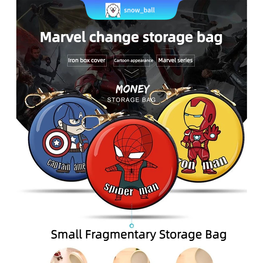 Marvel Avengers Coin Wallet | Earphone CASE SUPERHERO SPIDERMAN/CAPTAIN ...