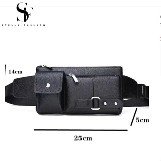 STELLA FASHION #L669 Synthetic beltbag for men leather texture mens ...