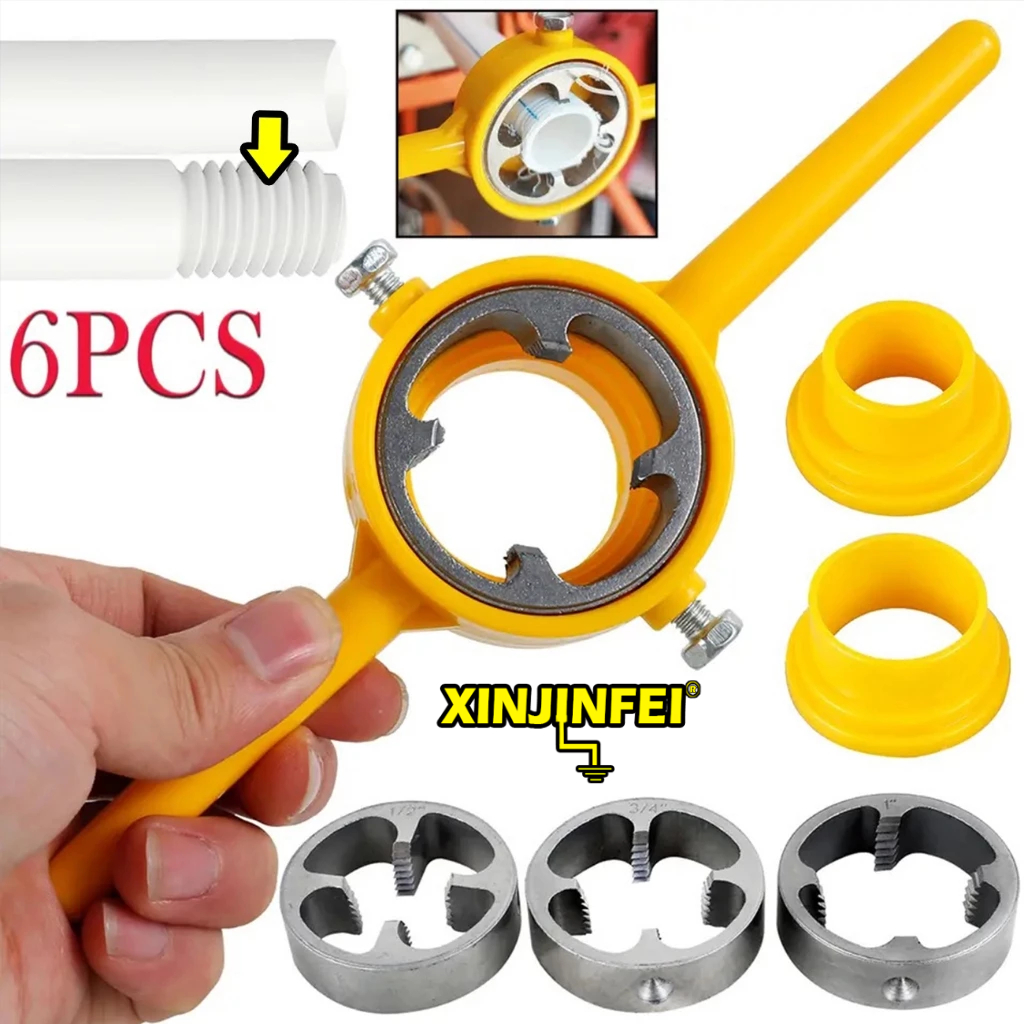 Pvc Plastic Pipe Thread Die Kit 1/2