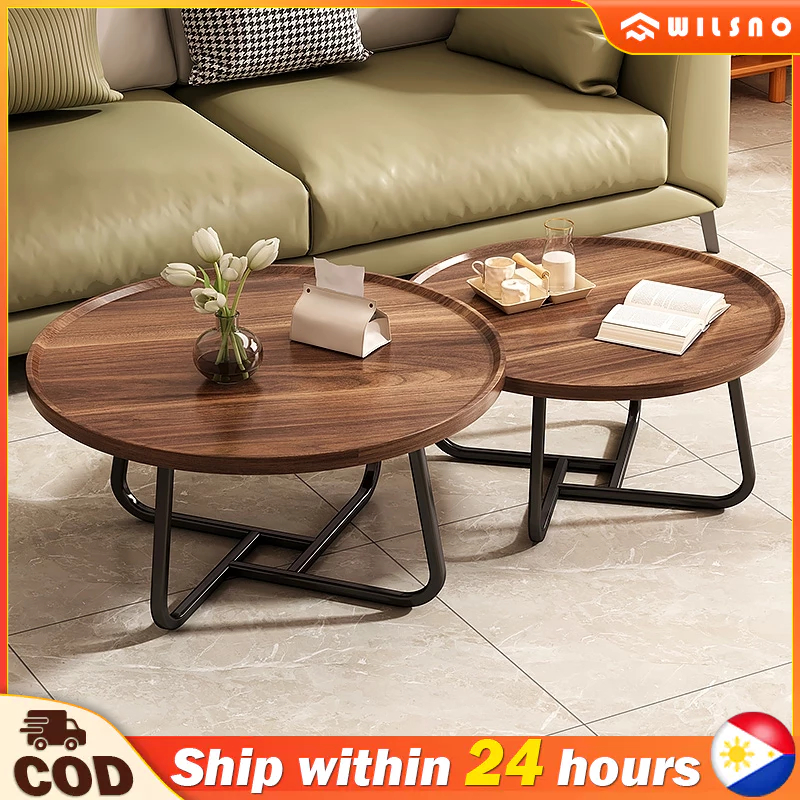 Creative Small Simple Modern Living Room Nordic Style Steel Wood Tea ...