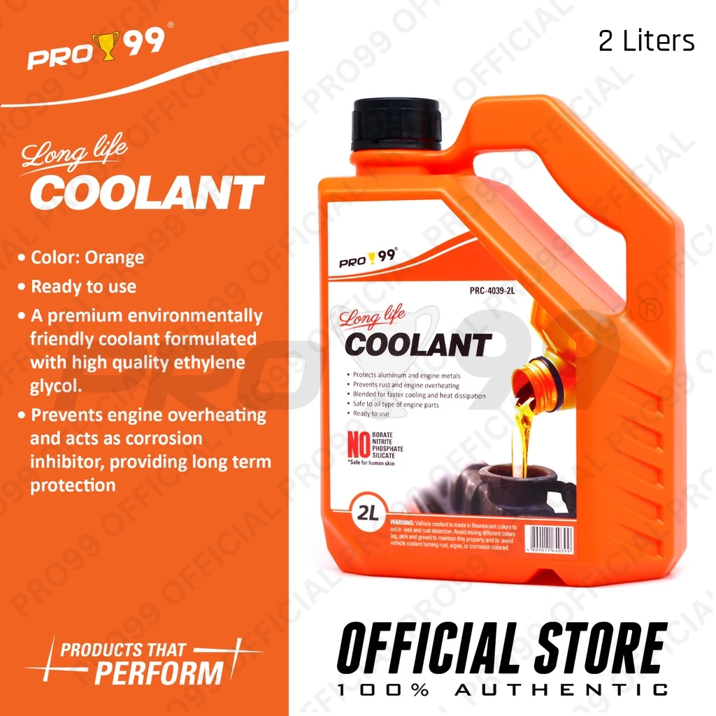 PRO-99 Official Long Life Car Radiator Coolant, Orange 2L, 1PC PRO99 ...