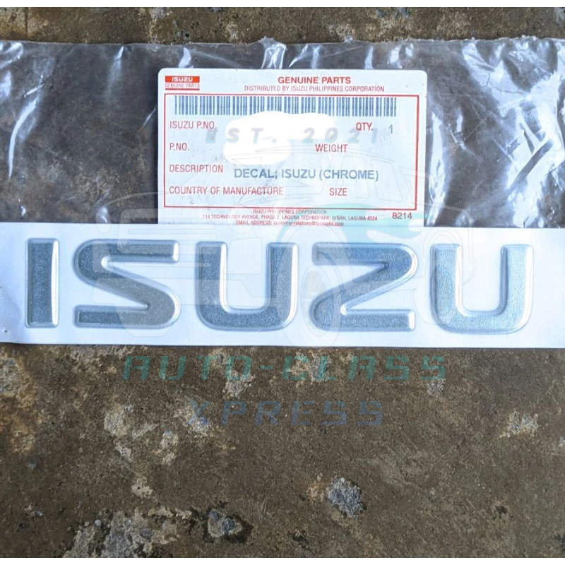 Genuine Original Back Door Isuzu Decal (CHROME) For Isuzu Crosswind XUV ...