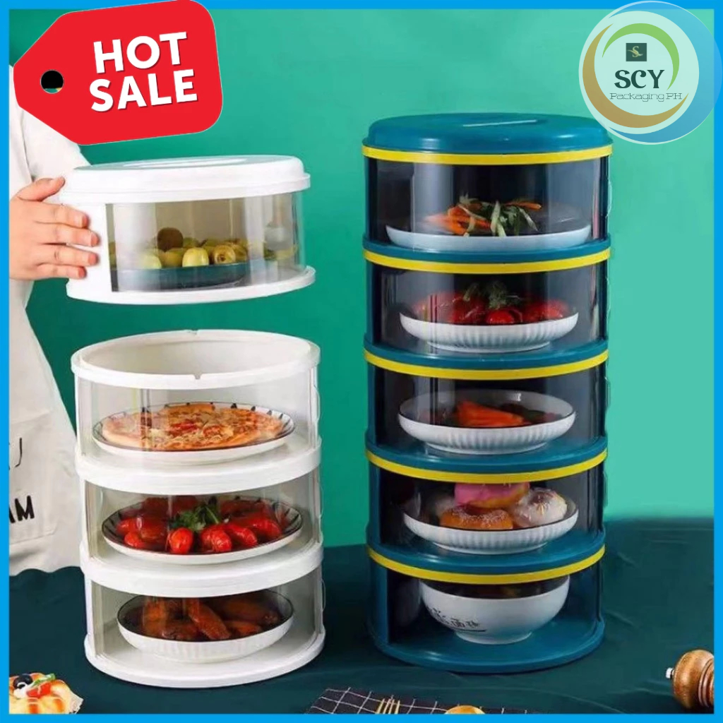 S C Y New arrival 3/5 Layer food storage cover sliding door stackable