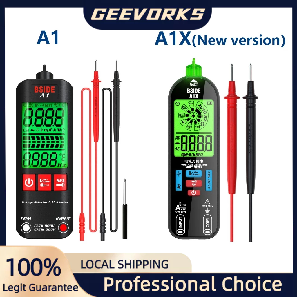 [LOCAL]BSIDE A1/ A1X Multimeter LCD Digital Tester Voltage Detector