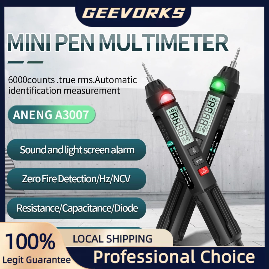 [Clearance Sale]ANENG A3007 Pen Multimeter 6000 Counts Digital ...