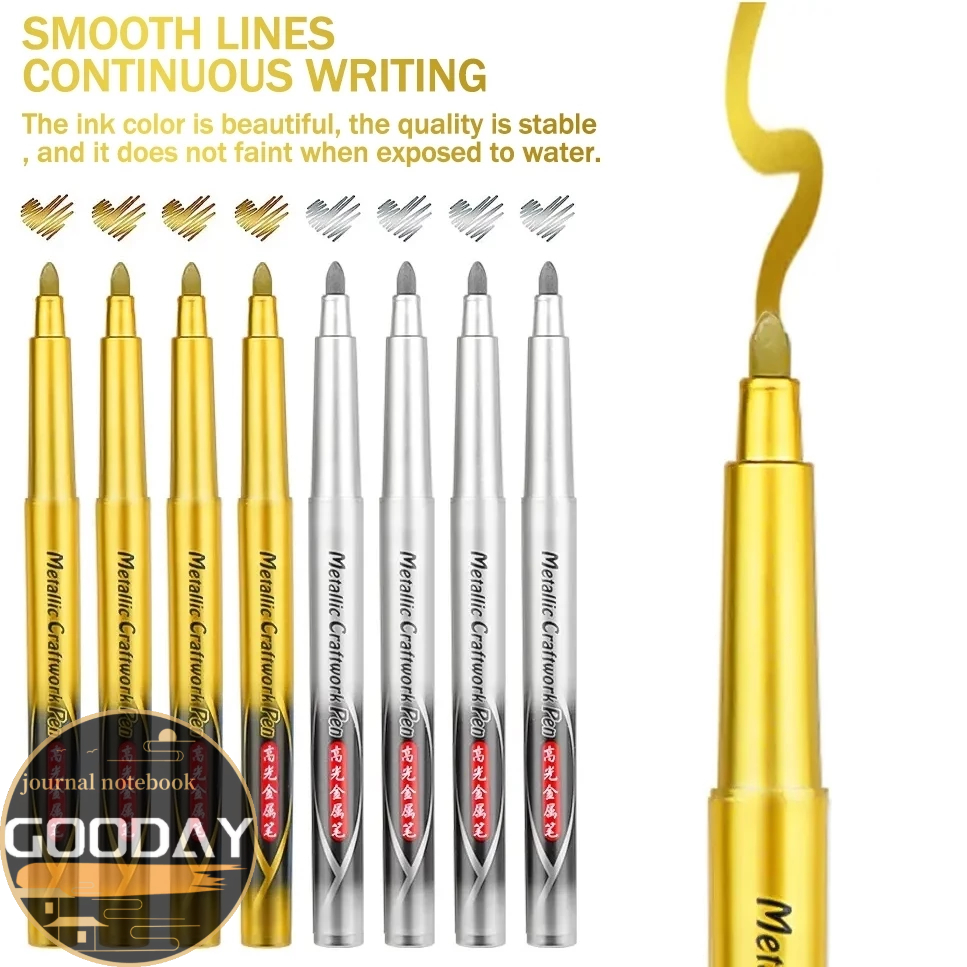 Gold Silver Colour MarkerPen Waterproof Paint Sign Marker Metal Pen