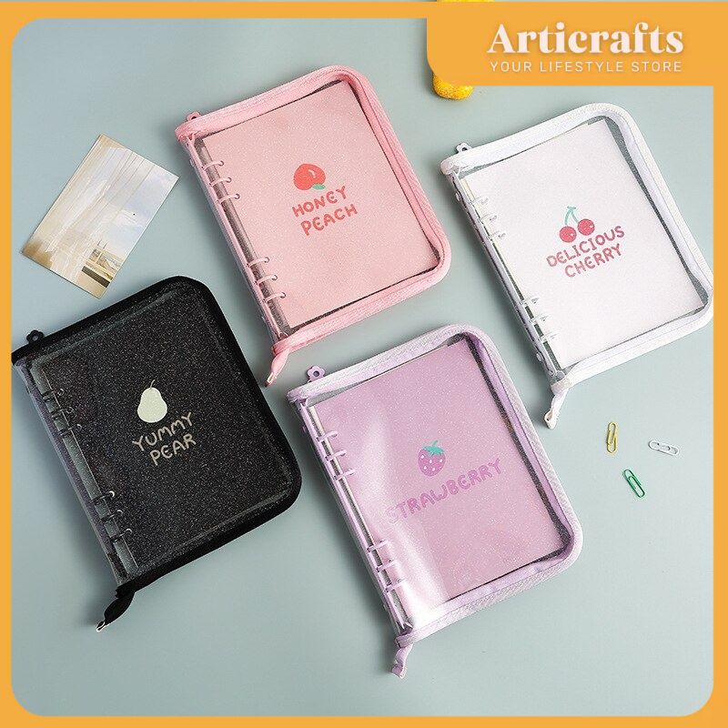 A5/A6 6 Holes Clear PVC Binder with Zipper | Shopee Philippines