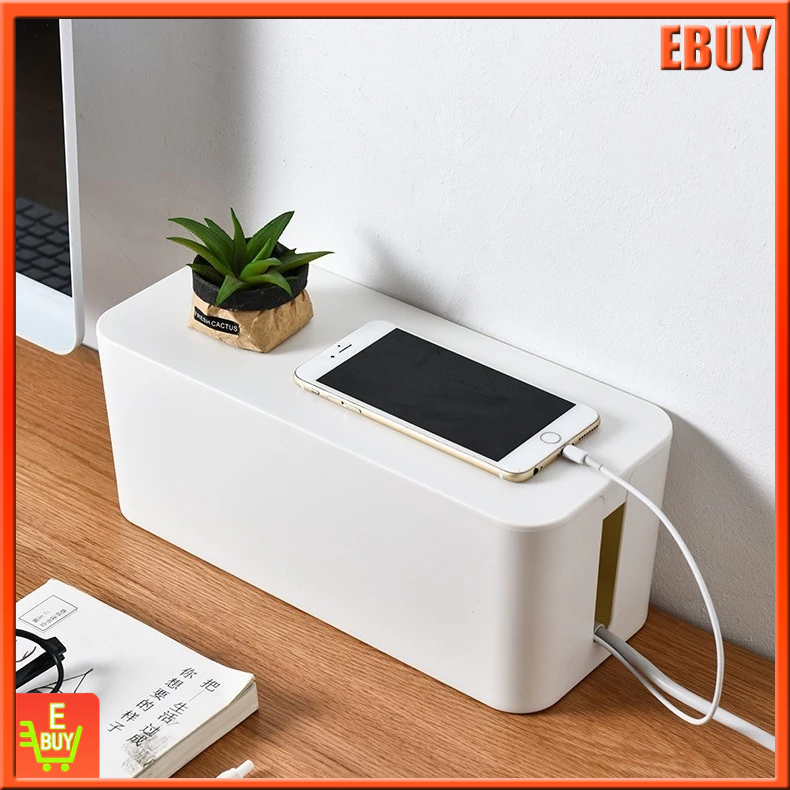 Desktop Anti-Electric Shock Socket Extension Cord Storage Box Wire ...