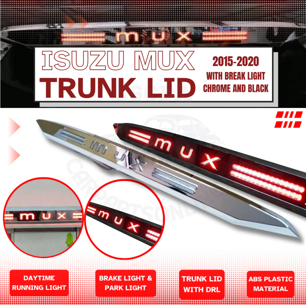 OSCPA ISUZU MUX 2015-2020 REAR TRUNK LID LED LIGHT BRAKE AND TAIL LIGHT ...