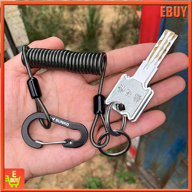Fishing Safety Rope Anti Loss Spring Wire for Key Tools Drop Prevention ...