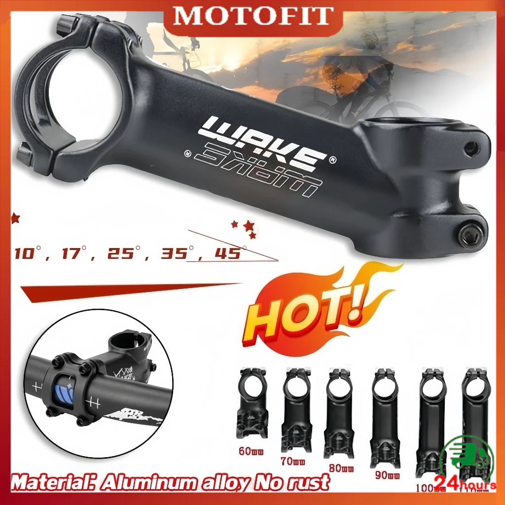 WAKE Bicycle Stem Alloy Positive Negative Stem Mountain Bike 17°MTB ...