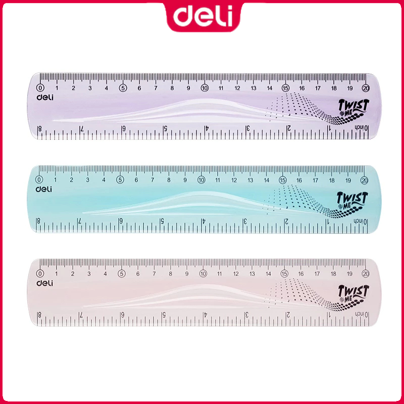 Deli 8/12 Inch Flexible Ruler Mixed EH21 | Shopee Philippines