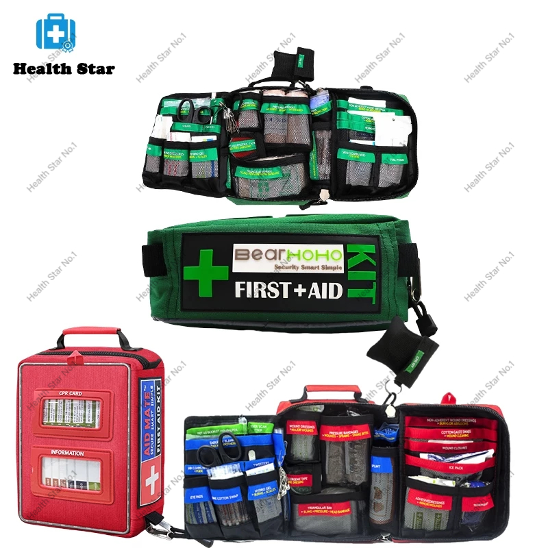 All-Purpose 165-Piece Emergency Medical Rescue First Aid Kit Bag for ...