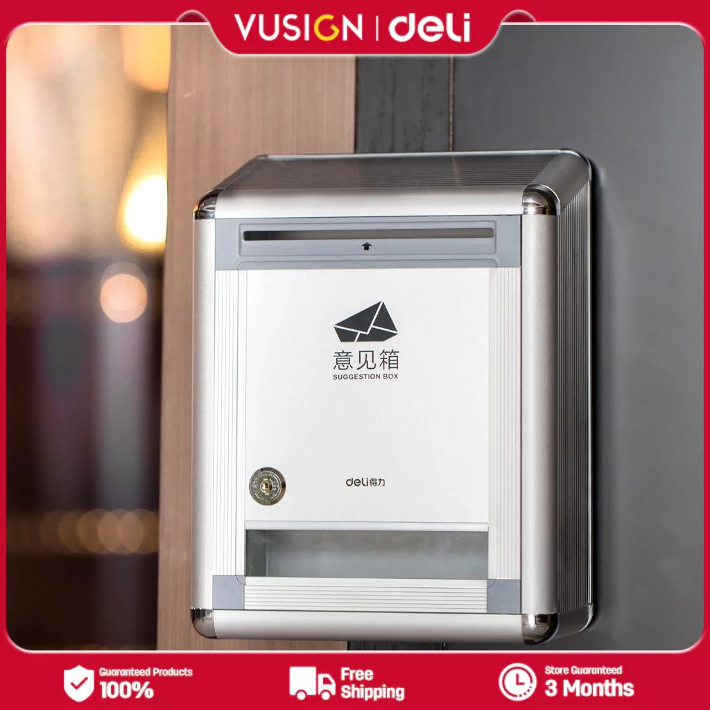 Deli Vusign Letter Mailbox Post Box Aluminum Drop Box Wall Mount Office ...